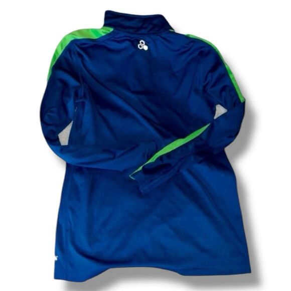 🍭 tek gear Blue Activewear Athletic Track Pullover 1/4 Zip Top Size M 10-12 EUC - Picture 5 of 7